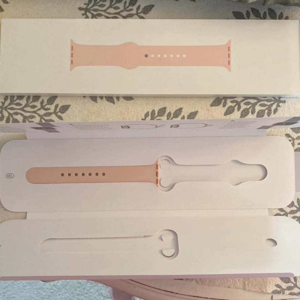 pink sand apple watch sport band M/L